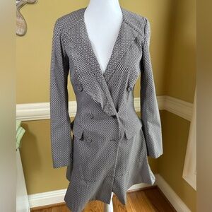 Parker Brand Women's Blazer Mini Dress Size 4 NWOT Long‎ sleeve Geometric Print